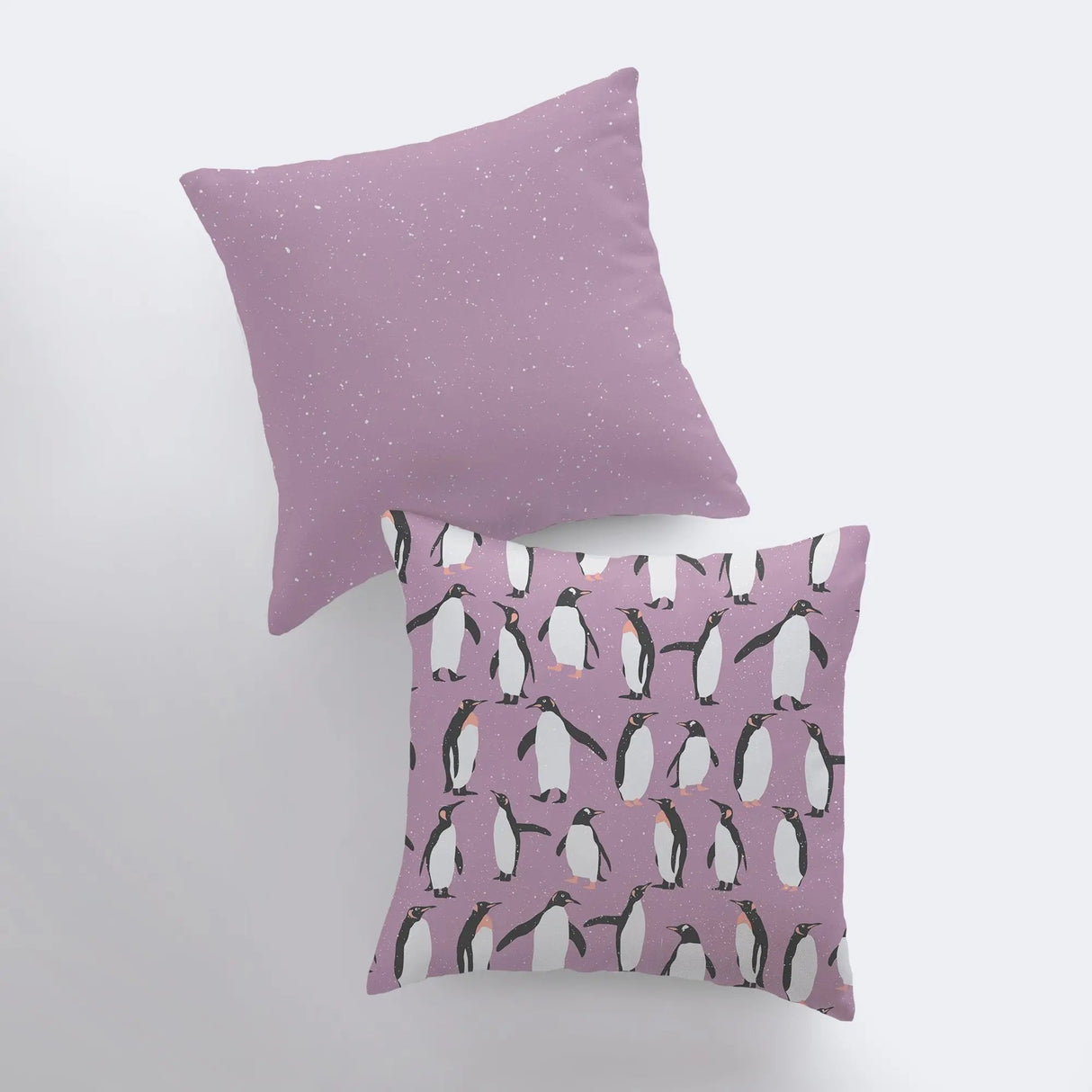 Arctic Penguin | Purple Pillow Cover | Home Décor | Throw Pillow | Snowflake Pillow | Christmas Pillow | Modern Home Decor | Unique Home Decor by UniikPillows