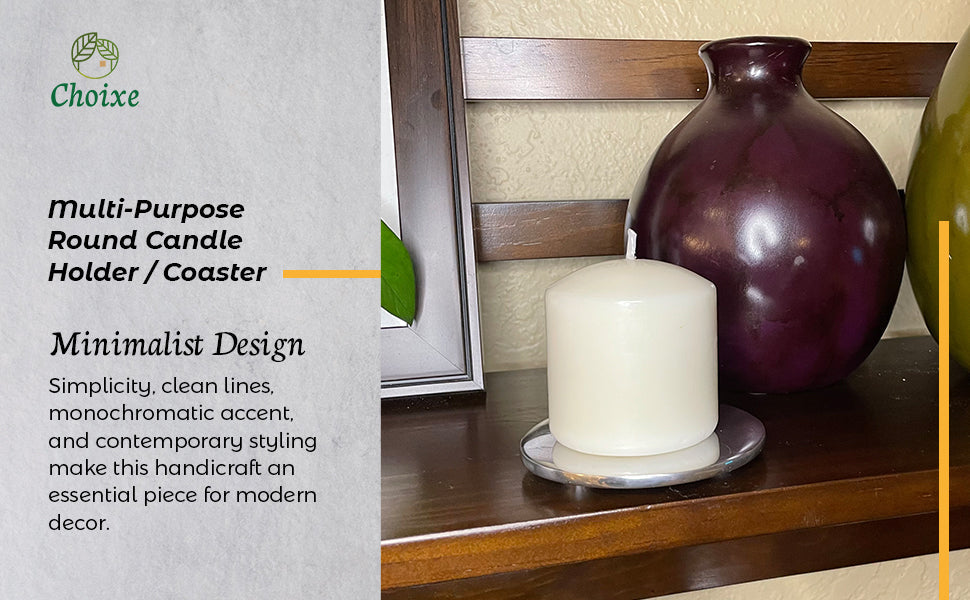 Multi-Purpose Round Candle Holder / Coaster by Choixe