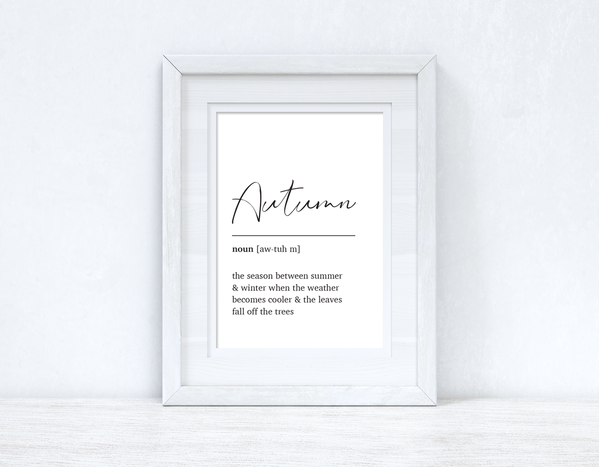 Autumn Definition Meaning Autumn Seasonal Wall Home Decor Print by WinsterCreations™ Official Store