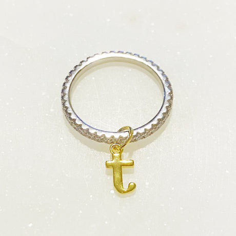 Dangle Initial Ring by Ellisonyoung.com