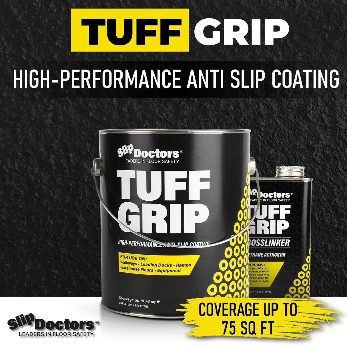 Tuff Grip or Tuff Grip Extreme - Aggressive Traction Non-Skid Floor Paint by SlipDoctors