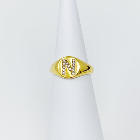 Shine Me Initial Ring by Ellisonyoung.com