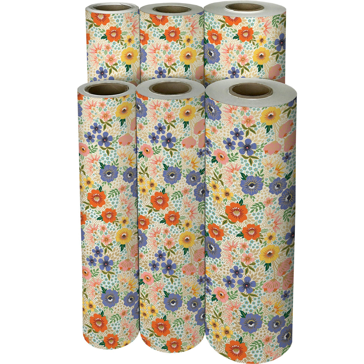 Golden Floral Gift Wrap by Present Paper