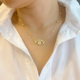 Bright & Studded Eye Necklace by Ellisonyoung.com