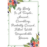 My body is a temple, ancient, crumbling, probably cursed, filled with unspeakable horror: Funny Sarcastic Office Gag Gifts For Coworkers Birthday, Chr