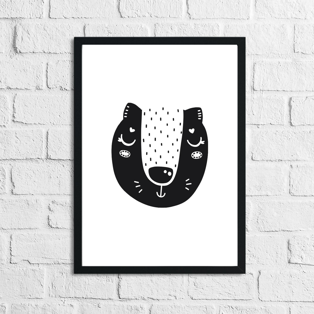 Scandinavian Badger Children's Nursery Room Wall Decor Print by WinsterCreations™ Official Store