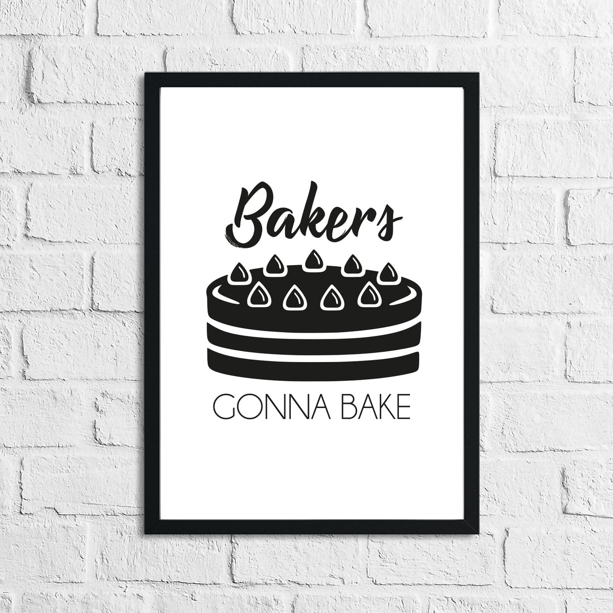 Bakers Gonna Bake Humorous Kitchen Home Simple Wall Decor Print by WinsterCreations™ Official Store