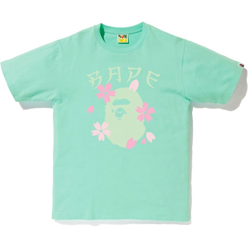 BAPE Sakura Ape Head Tee (SS19) Green by Phantom Marketplace