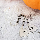 BASIC WITCH Silver Bat Necklace by Salt and Sparkle