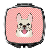 Checkerboard Pink French Bulldog Compact Mirror BB1238SCM by Caroline's Treasures