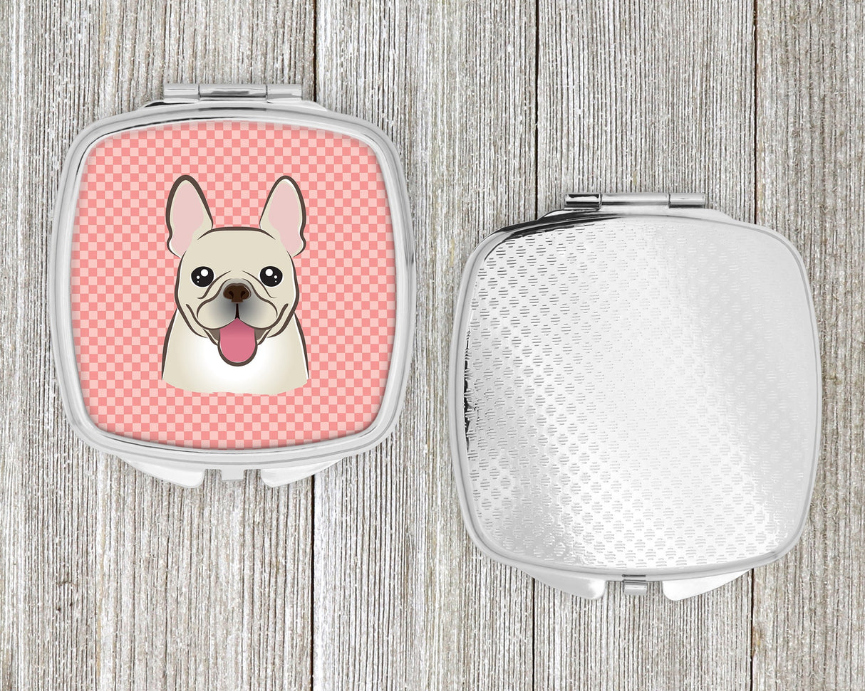 Checkerboard Pink French Bulldog Compact Mirror BB1238SCM by Caroline's Treasures