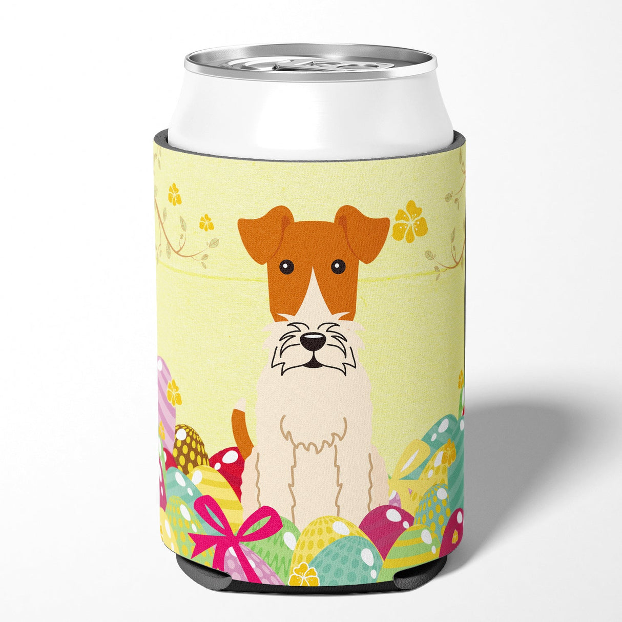 Easter Eggs Wire Fox Terrier Can or Bottle Hugger BB6101CC by Caroline's Treasures