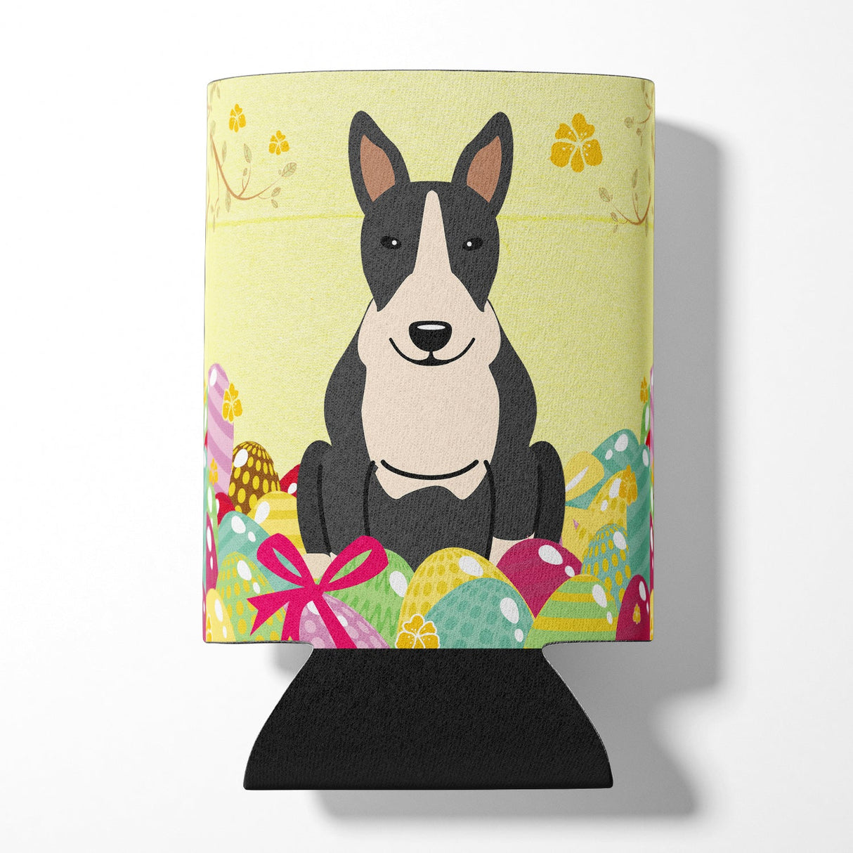 Easter Eggs Bull Terrier Black White Can or Bottle Hugger BB6133CC by Caroline's Treasures