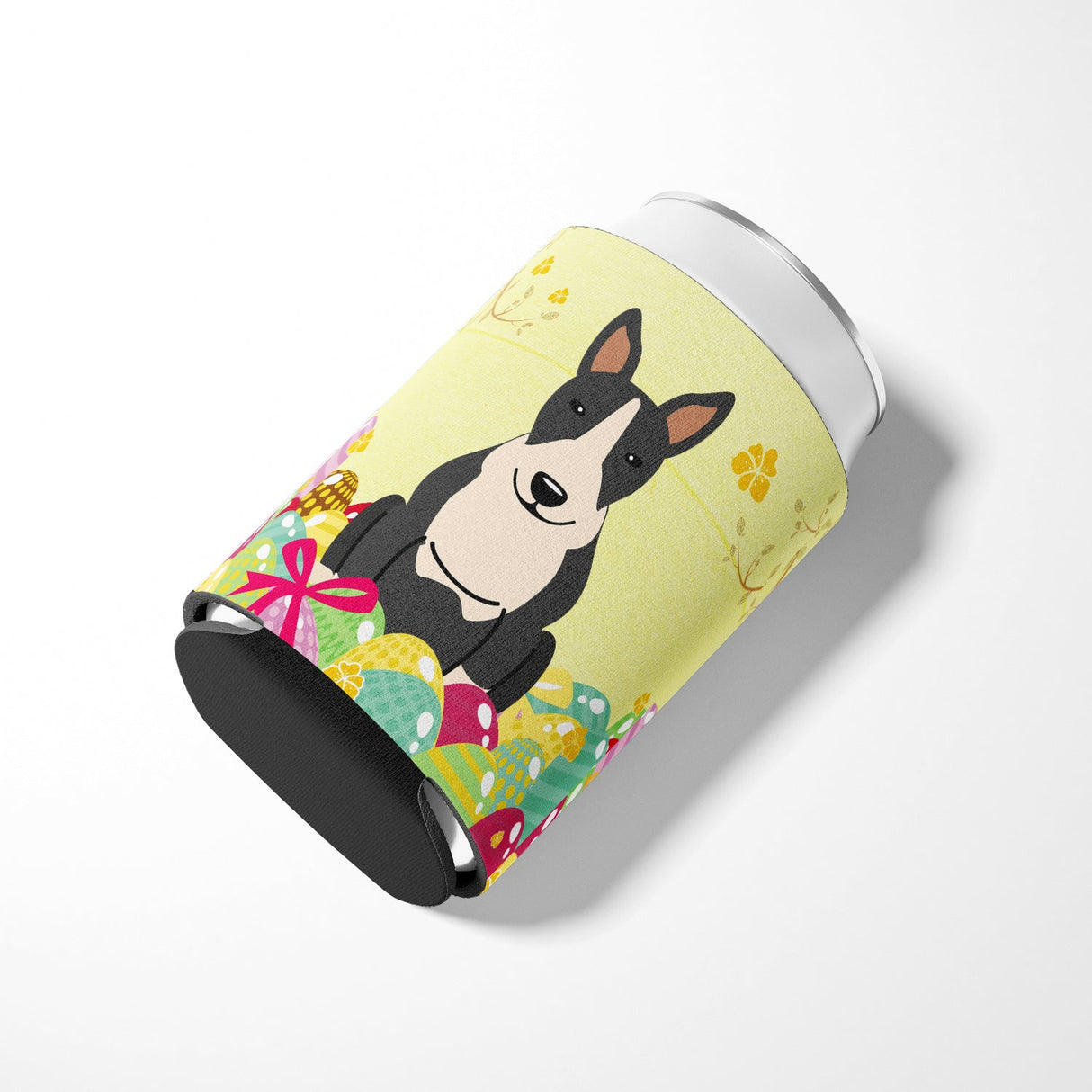 Easter Eggs Bull Terrier Black White Can or Bottle Hugger BB6133CC by Caroline's Treasures