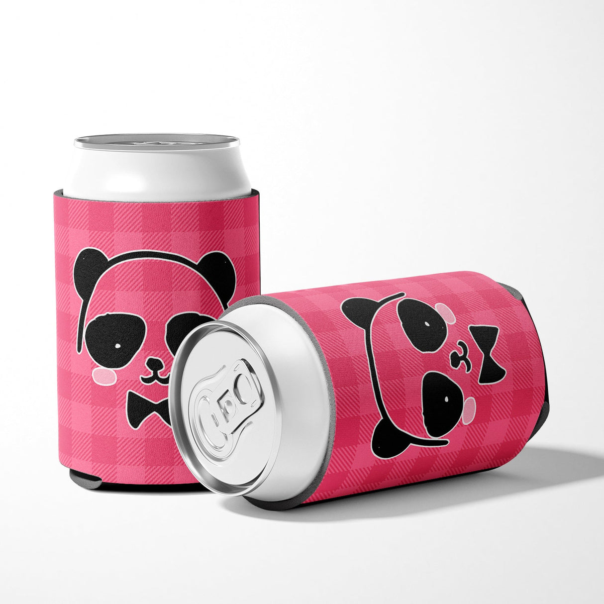 Panda Bear Pink Face Can or Bottle Hugger BB7039CC by Caroline's Treasures