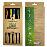 100% Natural Eco Bamboo Toothbrushes (4 pack) by Pursonic