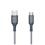 Ventev High Speed USB A to USB C Braided Cable with 2x the Copper for Faster Charging 6ft Gray by Ventev