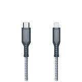 Ventev High Speed USB C to Apple Lightning Braided Cable with 2x the Copper for Faster Charging 6ft Gray by Ventev