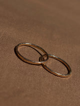 14k Yellow Gold Hammered Rings by Toasted Jewelry