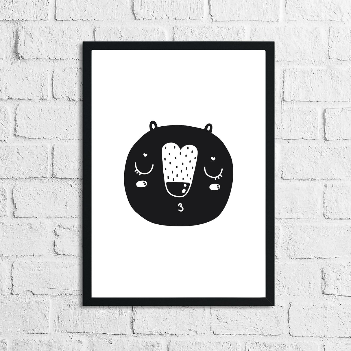 Scandinavian Bear Children's Nursery Room Wall Decor Print by WinsterCreations™ Official Store