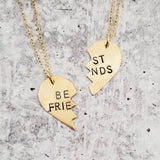 BEST BITCHES Broken Heart Friendship Necklace by Salt and Sparkle