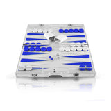 Premium 14-Inch Lucite Backgammon Set - Elegant Design for Timeless Enjoyment by Pursonic