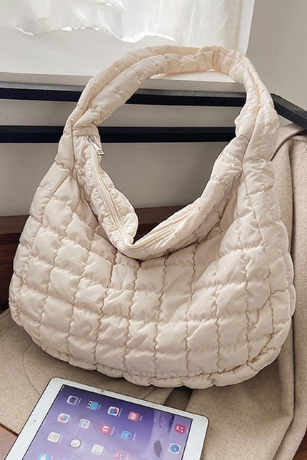 Kylie Quilted Zipper Tote Bag by Threaded Pear