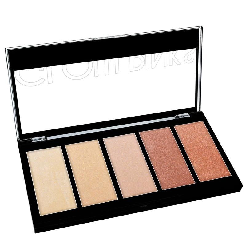 KLEANCOLOR 5 Color Prismatic Highlighter Palette - Glow Pinks