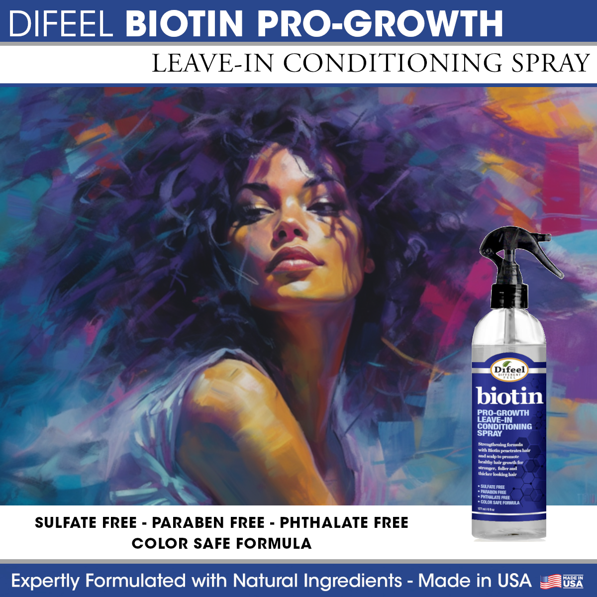 Difeel Biotin Pro-Growth Leave in Conditioning Spray 8 oz. by difeel - find your natural beauty