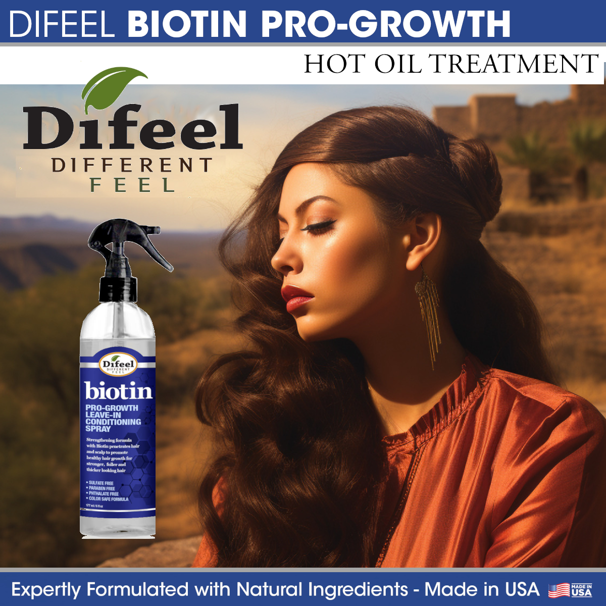 Difeel Biotin Pro-Growth Leave in Conditioning Spray 8 oz. by difeel - find your natural beauty