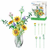 Contixo BK04 Sunflower Bouquet Floral Collection Building Block Set - 975 PCS by Contixo