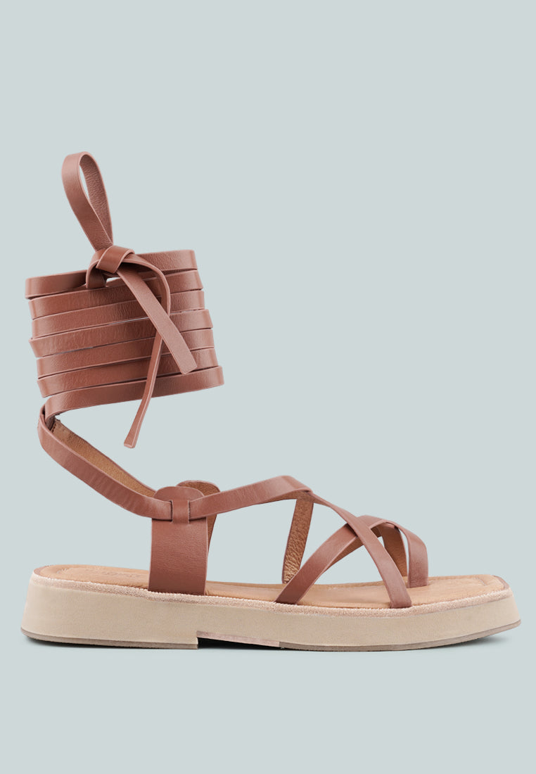 bledel lace up square toe gladiator sandals by London Rag