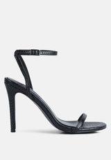 blondes croc high heeled sandal by London Rag