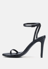 blondes croc high heeled sandal by London Rag