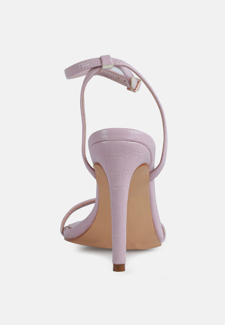 blondes croc high heeled sandal by London Rag