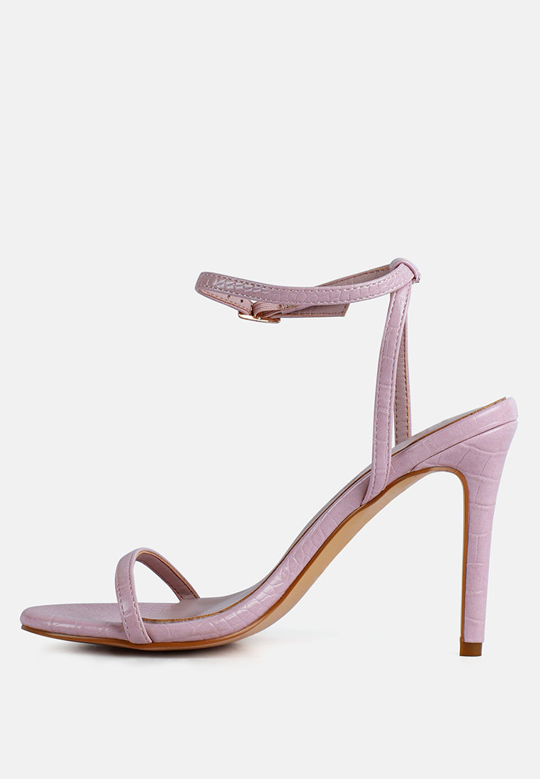 blondes croc high heeled sandal by London Rag