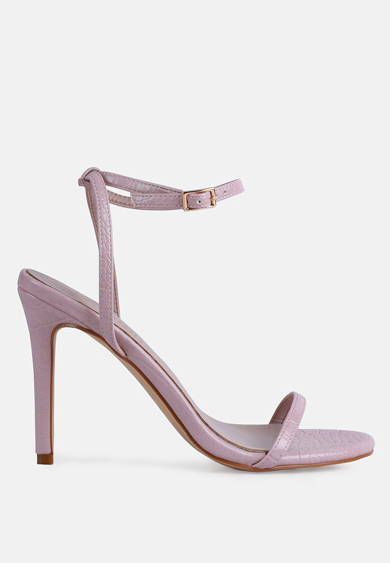 blondes croc high heeled sandal by London Rag