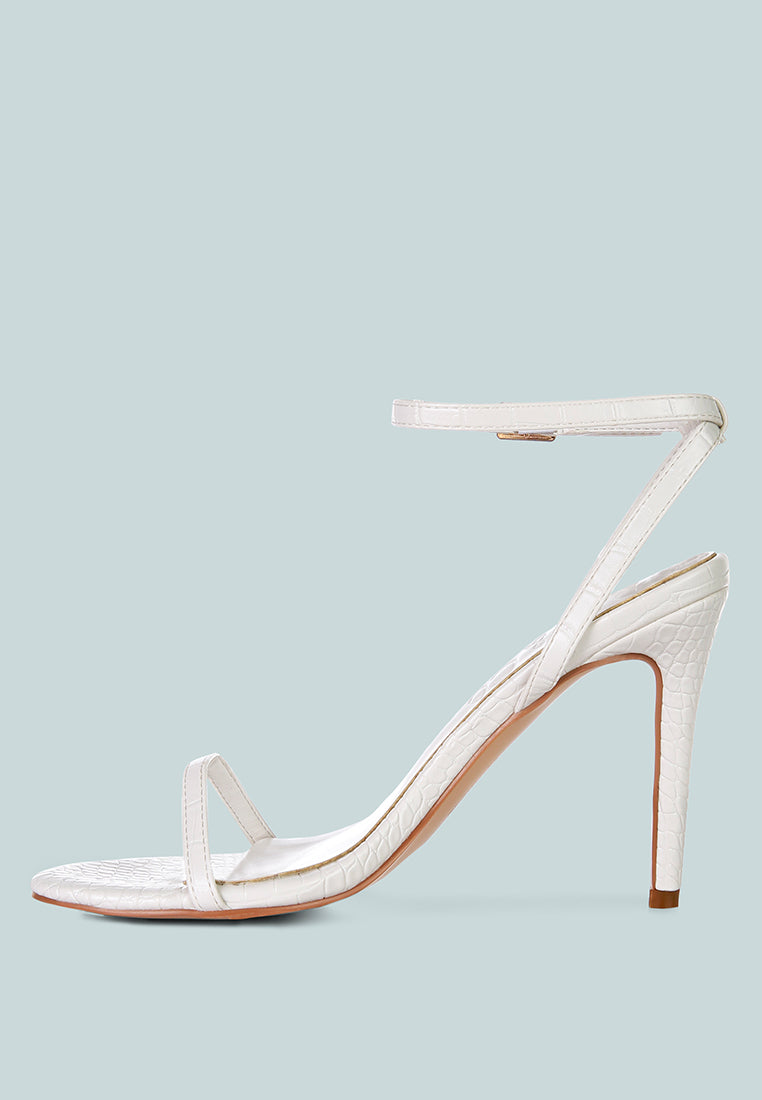 blondes croc high heeled sandal by London Rag