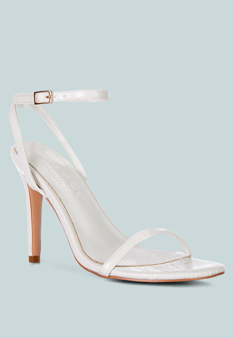 blondes croc high heeled sandal by London Rag