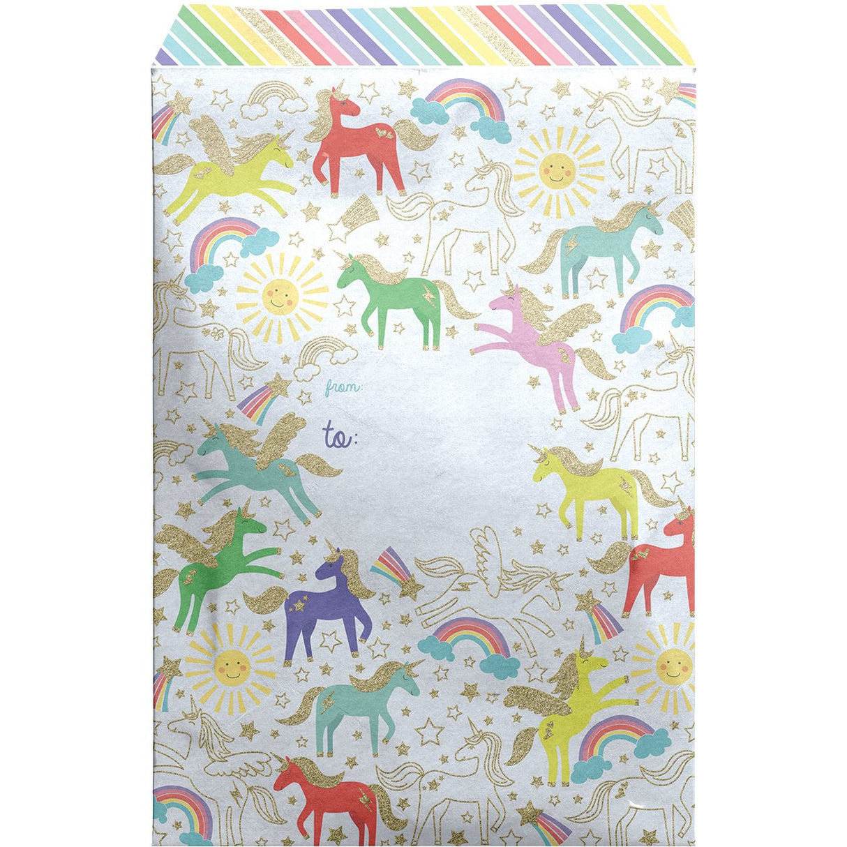 Large Kids Printed Padded Mailing Envelopes, Unicorns by Present Paper