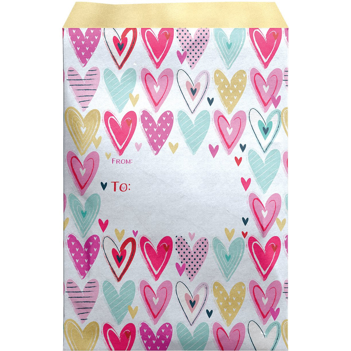 Large Valentine Printed Padded Mailing Envelopes, Pretty Hearts by Present Paper