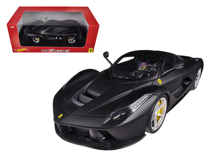 Ferrari Laferrari F70 Hybrid Matt Black 1/18 Diecast Car Model by Hot Wheels