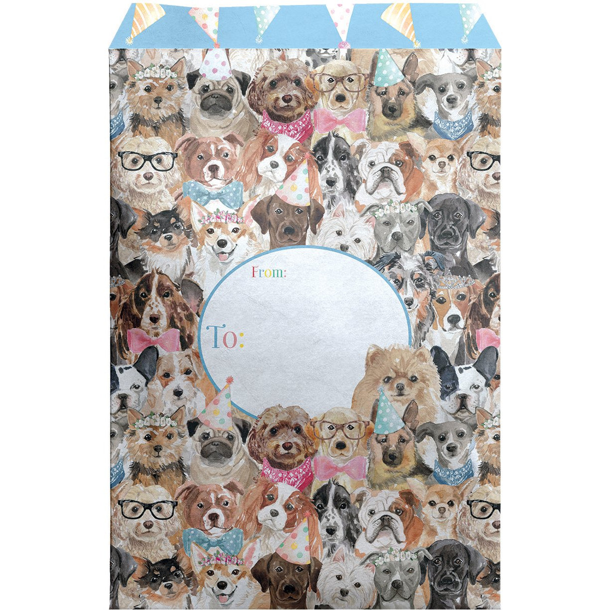 Medium Birthday Printed Padded Mailing Envelopes, Party Pups by Present Paper