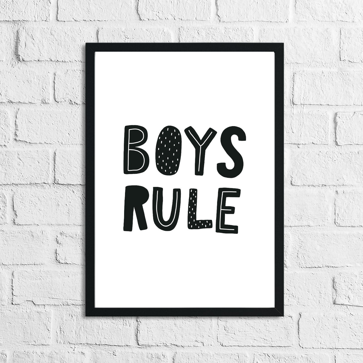 Scandinavian Boy's Rule Children's Nursery Bedroom Wall Decor Print by WinsterCreations™ Official Store