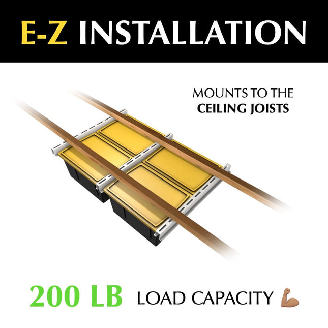 Bin Slide Overhead Storage System by E-Z Garage Storage