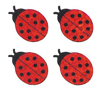 Bulk Roll Prismatic Stickers, Mini Lady Bugs (100 Repeats) by Present Paper