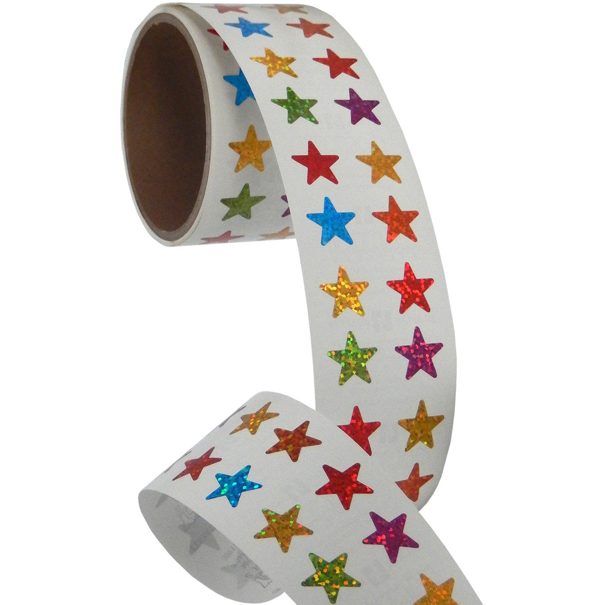 Bulk Roll Prismatic Stickers, Mini Stars / Multicolor (50 Repeats) by Present Paper