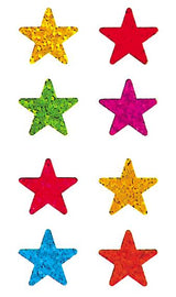 Bulk Roll Prismatic Stickers, Mini Stars / Multicolor (50 Repeats) by Present Paper