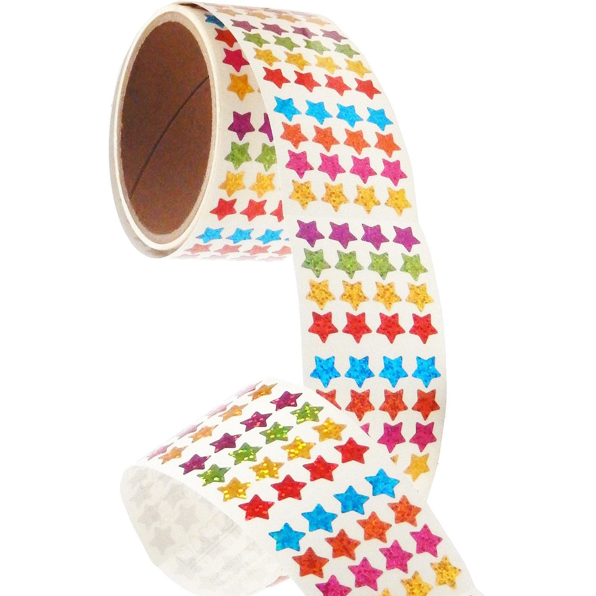 Bulk Roll Prismatic Stickers, Micro Stars / Multicolor (50 Repeats) by Present Paper