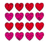 Bulk Roll Prismatic Stickers, Micro Hearts / Red and Pink (100 Repeats) by Present Paper